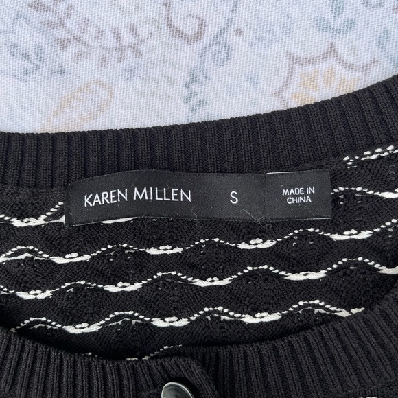Karen Millen Geometric Black and White Cardigan - Picture 11 of 13